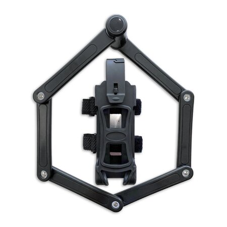 Lynx Vouwslot 85 cm Zwart met houder