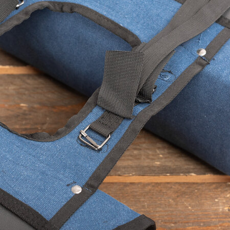 Willex Dubbele fietstas Canvas Tas Plus 30L Blauw/Matzwart