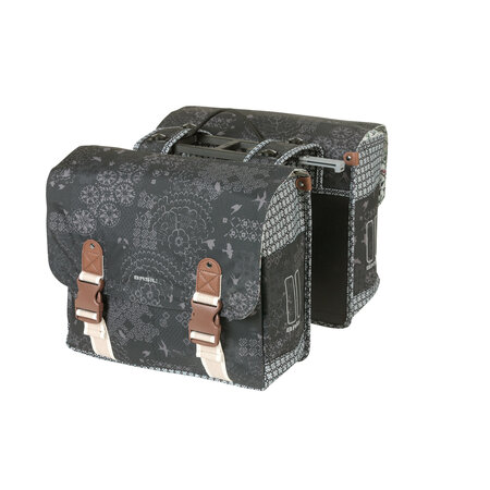 Basil Dubbele Fietstas Bohème MIK 2.0 32L Charcoal