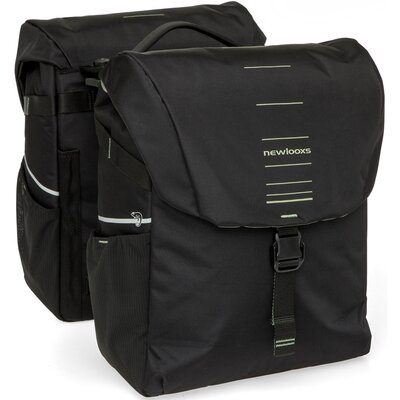 New Looxs Dubbele Fietstas Vigo Double MIK 2.0 37L Zwart/Groen