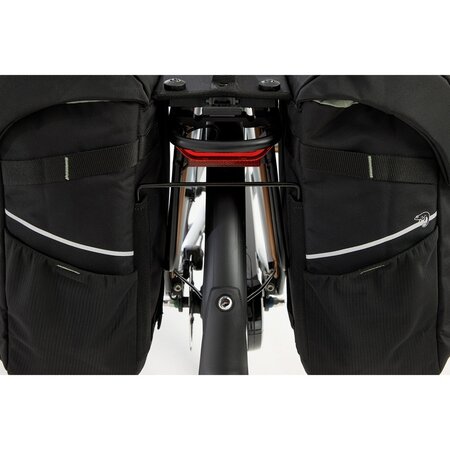 New Looxs Dubbele Fietstas Vigo Double MIK 2.0 37L Zwart/Groen