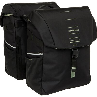 New Looxs Dubbele Fietstas Vigo Double RT 2.0 37L Zwart/Groen