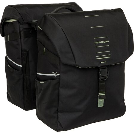 New Looxs Dubbele Fietstas Vigo Double RT 2.0 37L Zwart/Groen