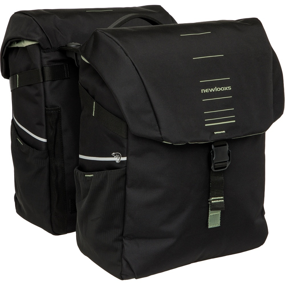 Dubbele Fietstas Vigo Double RT 2.0 37L Zwart/Groen