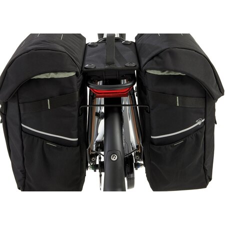 New Looxs Dubbele Fietstas Vigo Double RT 2.0 37L Zwart/Groen