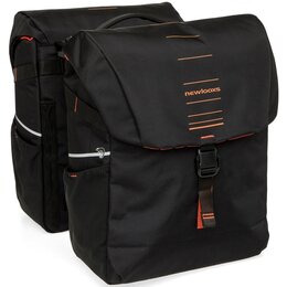 New Looxs Dubbele Fietstas Vigo Double MIK 2.0 37L Zwart/Oranje