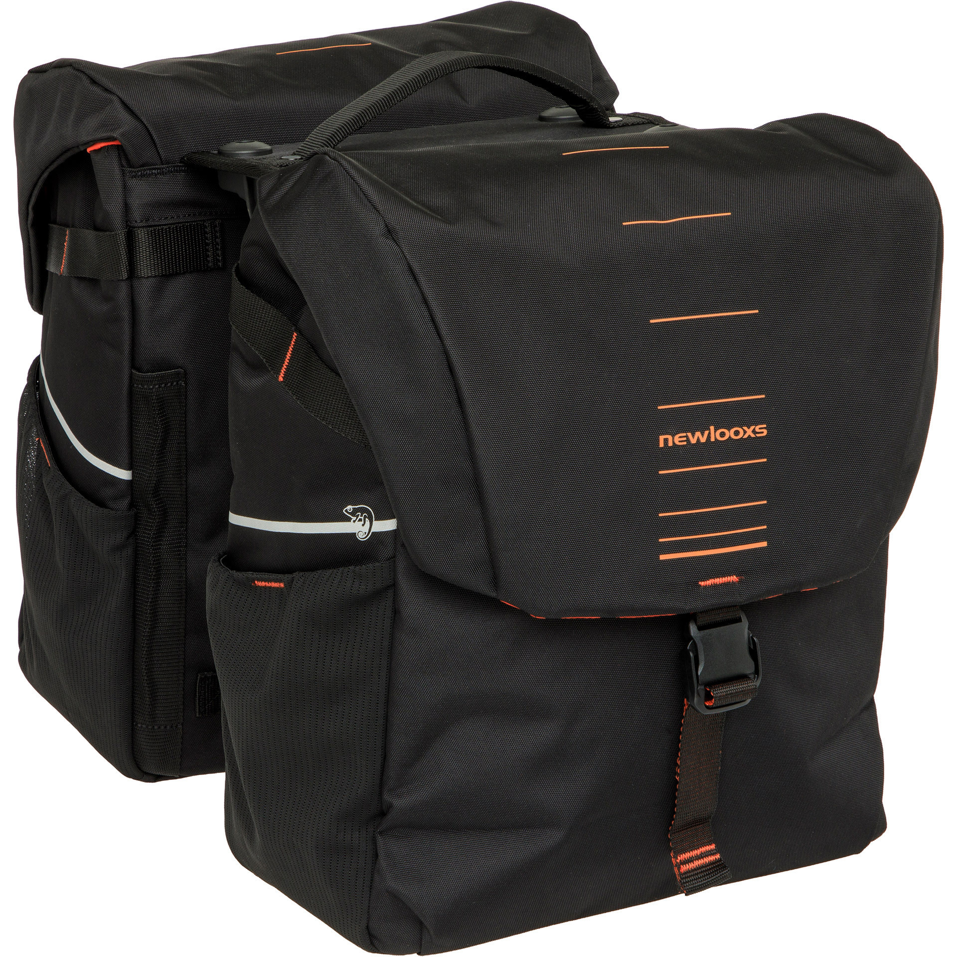 Dubbele Fietstas Vigo Double RT 2.0 37L Zwart/Oranje