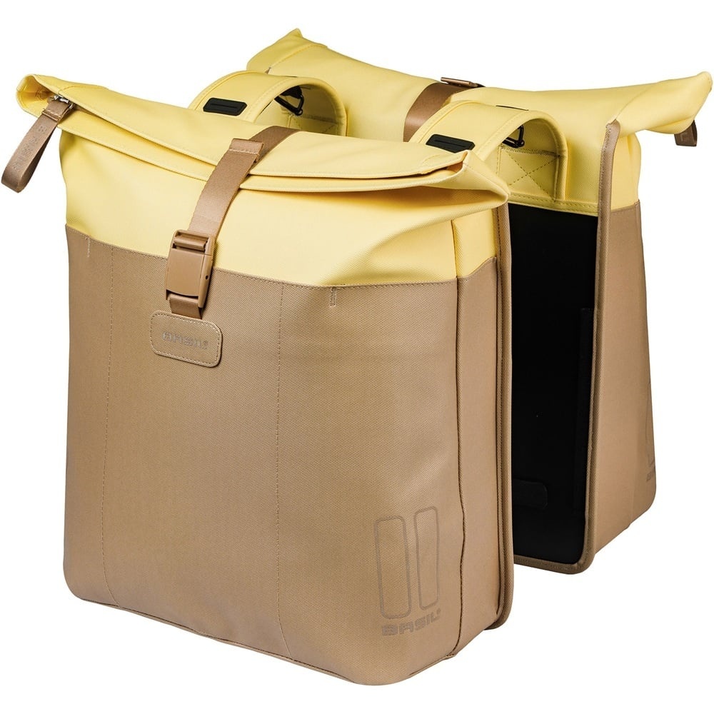 Dubbele Fietstas Vive 28-35L Zand/Geel