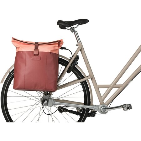 Basil Dubbele Fietstas Vive 28-35L Bordeaux/Roze