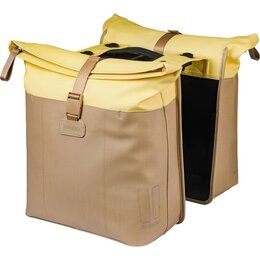 Basil Dubbele Fietstas Vive MIK 2.0 28-35L Zand/Geel