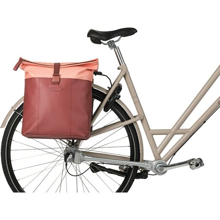 Basil Dubbele Fietstas Vive MIK 2.0 28-35L Bordeaux/Roze