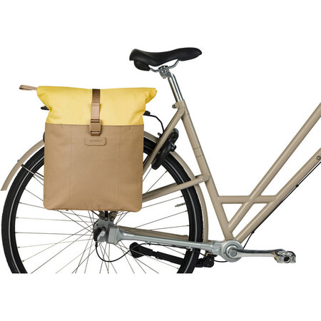 Basil Enkele fietstas Vive Shopper MIK Hooks 15-20L Zand/Geel