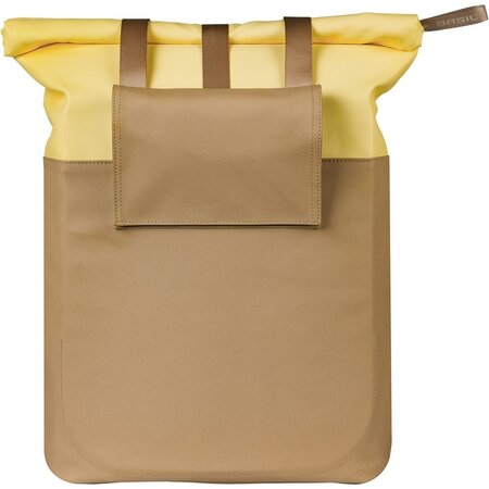Basil Enkele fietstas Vive Shopper MIK Hooks 15-20L Zand/Geel