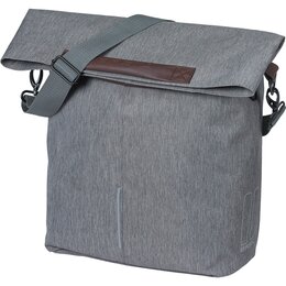 Basil Enkele fietstas City Shopper MIK Hooks 16L Grey Melee