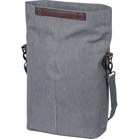 Basil Enkele fietstas City Shopper MIK Hooks 16L Grey Melee
