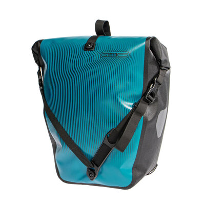 Ortlieb Enkele Fietstas Back-Roller Design Wave Lines QL 2.1 Petrol/Black 20L