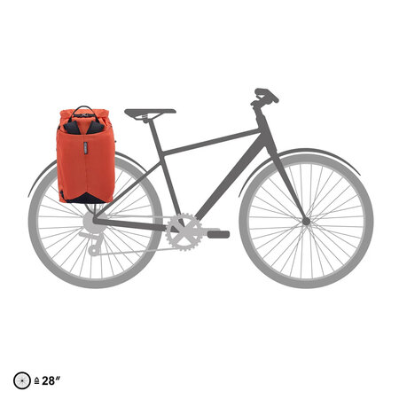 Ortlieb Enkele Fietstas en Rugtas Vario Lite QL 2.1 Rooibos 22L