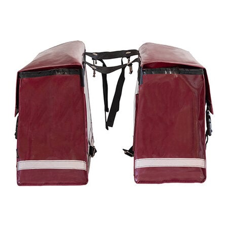 Beck Dubbele fietstas Nostalgic 52L Burgundy