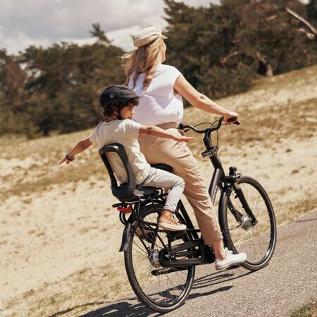 Urban Iki Junior Fietszitje Bincho Black/Inaho Beige - zonder montagekader