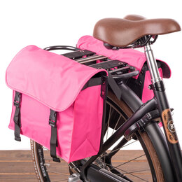 Beck Dubbele fietstas Mini Bisonyl Pink