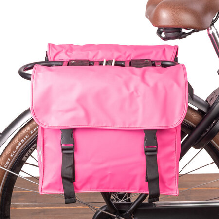 Beck Dubbele fietstas Mini Bisonyl Pink