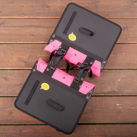 Beck Dubbele fietstas Mini Bisonyl Pink