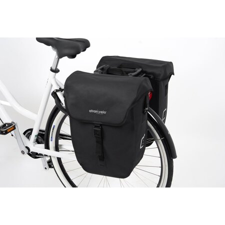 AtranVelo  Dubbele fietstas Commuter Side WP Set Zwart - met AVS-adapter