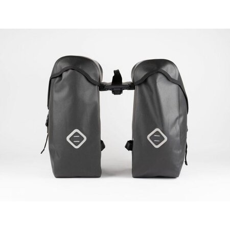 AtranVelo Dubbele fietstas ZAP Plus WP 50L AVS Zwart - met AVS-adapter