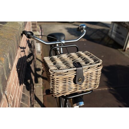 FastRider Fietsmand Sera met klep Naturel - Small