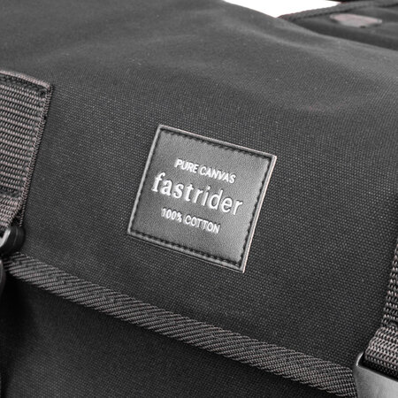 FastRider Dubbele fietstas Canvas 36 47L Zwart