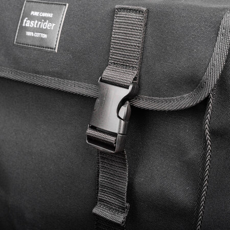 FastRider Dubbele fietstas Canvas 36 47L Zwart