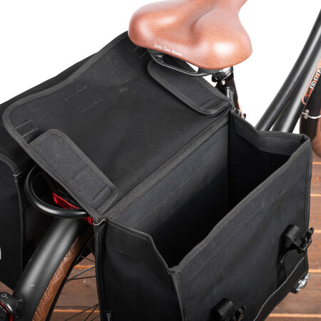 FastRider Dubbele fietstas Canvas 36 47L Zwart