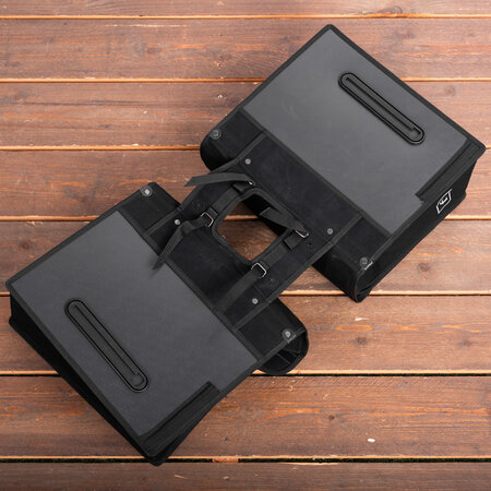 FastRider Dubbele fietstas Canvas 36 47L Zwart