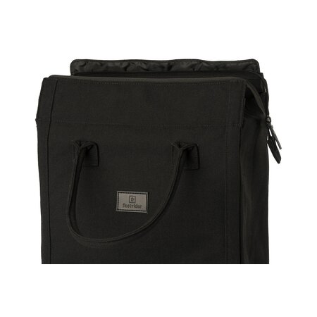 FastRider Enkele fietstas Canvas Classic Shopper 19L Zwart CG