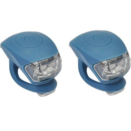 Velo Led Fietsverlichting Blauw - Set van voor- en achterlicht