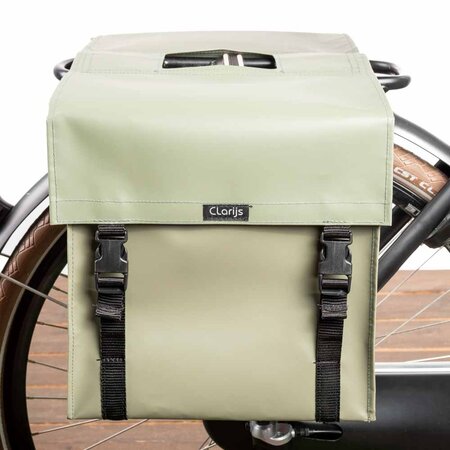 Clarijs Dubbele fietstas 40L Mat Olive - Zonder anti-diefstalring