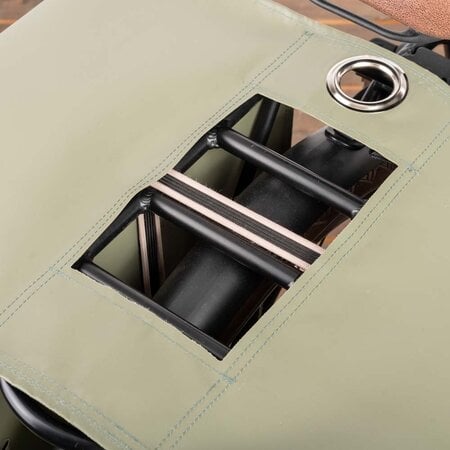 Clarijs Dubbele fietstas XL 46L Mat Olive - Met anti-diefstalring
