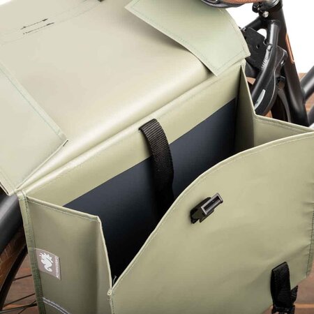 Clarijs Dubbele fietstas XL 46L Mat Olive - Met anti-diefstalring