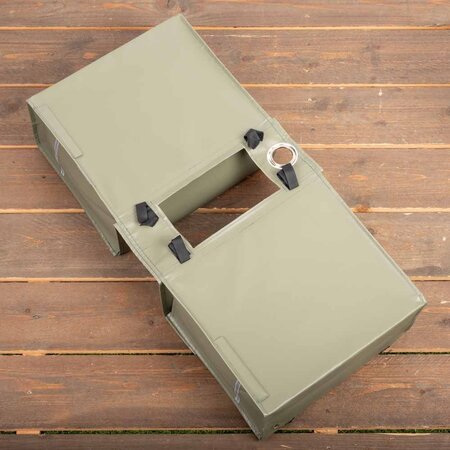 Clarijs Dubbele fietstas XL 46L Mat Olive - Met anti-diefstalring