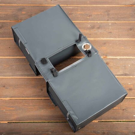 Clarijs Dubbele fietstas XL 46L Mat Grijs - Met anti-diefstalring