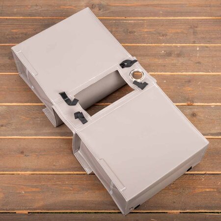 Clarijs Dubbele fietstas XL 46L Mat Taupe - Met anti-diefstalring