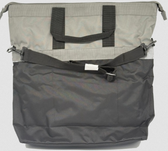 Shopper Fietstas 20L Recycled - Zwart/Grijs