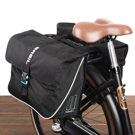 Basil Dubbele fietstas Forte MIK 2.0 35L Zwart