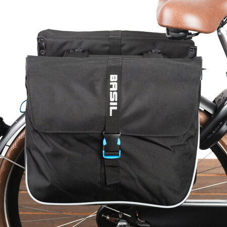Basil Dubbele fietstas Forte MIK 2.0 35L Zwart
