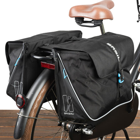 Basil Dubbele fietstas Forte MIK 2.0 35L Zwart