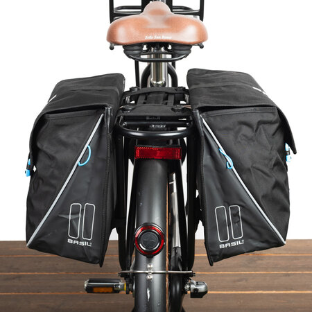 Basil Dubbele fietstas Forte MIK 2.0 35L Zwart
