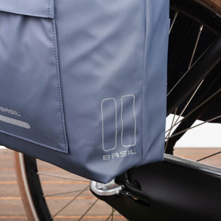 Basil Dubbele fietstas Brooklyn 41L Marineblauw