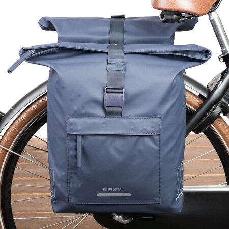 Basil Dubbele fietstas Brooklyn 41L Marineblauw