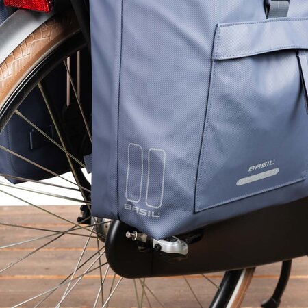 Basil Dubbele fietstas Brooklyn 41L Marineblauw