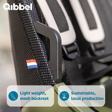 Qibbel Achterzitje Air Bagagedrager Midnight Black
